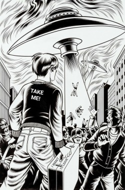 ufo-the-truth-is-out-there: UFO Comic Illustration: