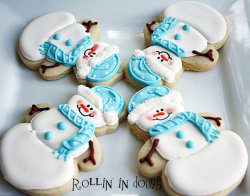 cute-thangsss:  snowman cookies santa cookies