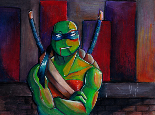 An illustration of Leonardo done with coloring pencils! I was mostly inspired by the 2003 version, b