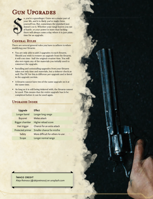 homebrewfromthevoid: GUN UPGRADESBack at it again with the gunslinger homebrew. Sometimes the standa