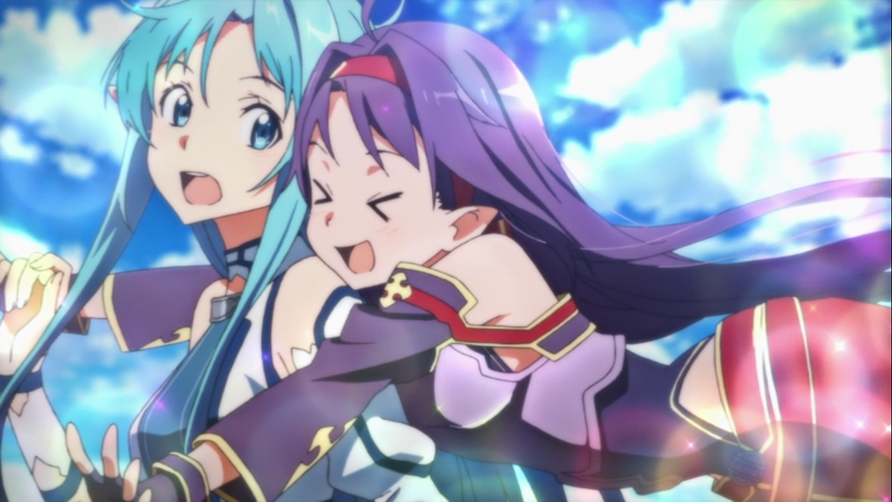 asunasweets:  Yuuki &amp; Asuna ♥ (ﾉ◕ヮ◕)ﾉ*:･ﾟ✧ 