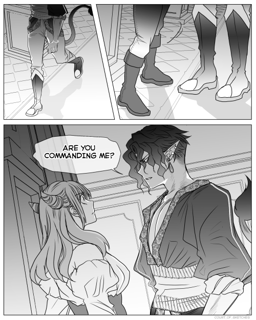 courtofsketches: Manga redraw of chapter 15 from The Wicked King  I love them so much, I can’t get e