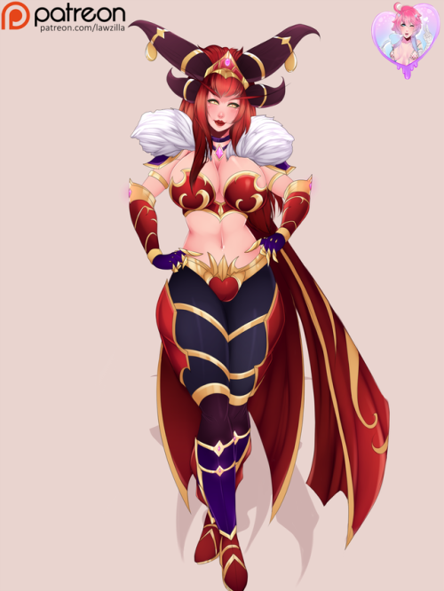 law-zilla: Finished the  Alexstrasza pinup, really love her, she bae n.n Hi-Res + Versions up on Patreon! 