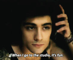 keepingupwithzayn:Recording Four + Zayn talking about writing - NBC’S One Direction: the tv special