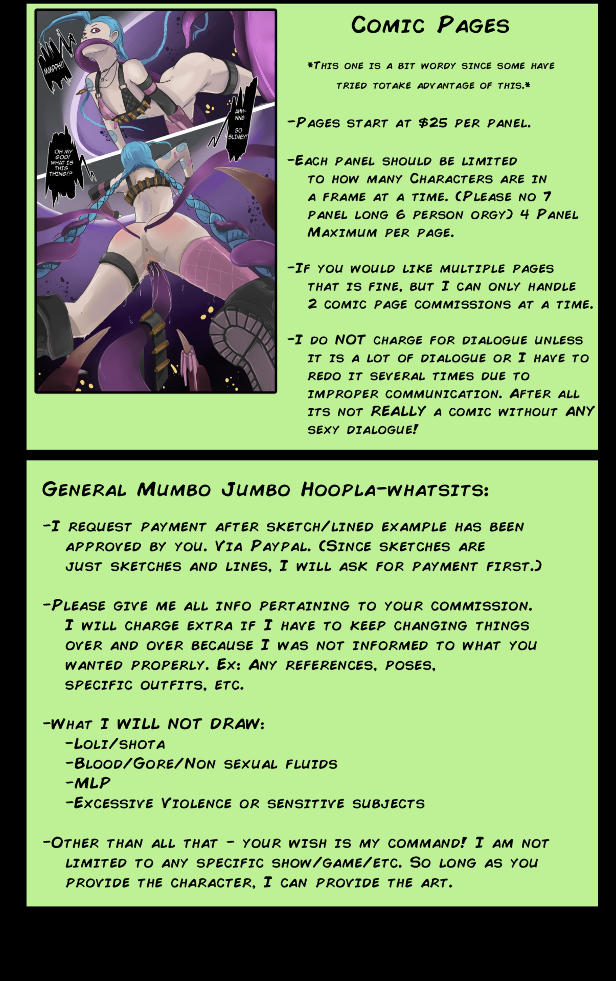 Updated Commissions page-