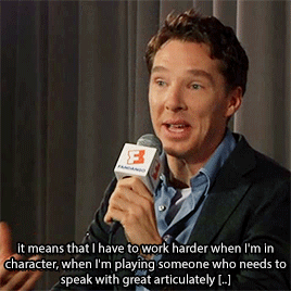 cumberbatchlives:Fandango Q&A: Questions from the audience: ”You have a slight lisp, but when yo