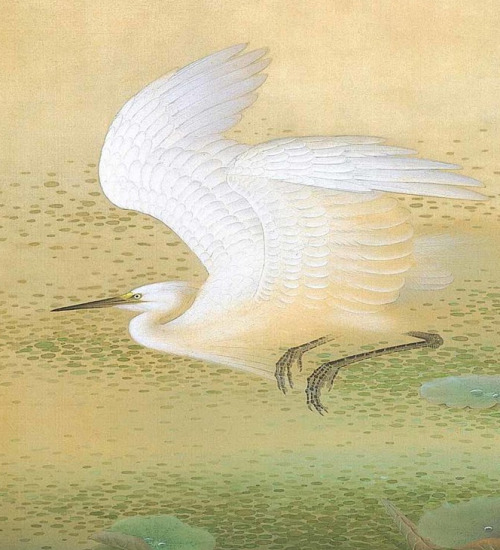 thekimonogallery: © Shiho Sakakibara, White Heron, 1926, Adachi Museum of Art