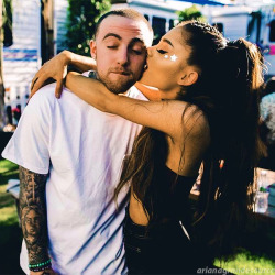 arianagrandesource:  Ariana Grande and Mac Miller at Coachella 2017.