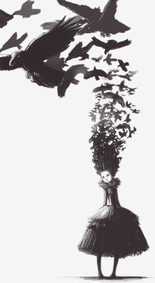 redlipstickresurrected:  Avalantis aka Bianca Ansems (UK) - A Feast For Crows, 2008   Digital Arts: Drawings