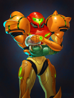 djm-rexim:  ehrenenglish:  So I did a Samus and Metroid.  This seriously makes me sad, only 42  notes? C'mon people, help spread this amazing artist’s art around. 