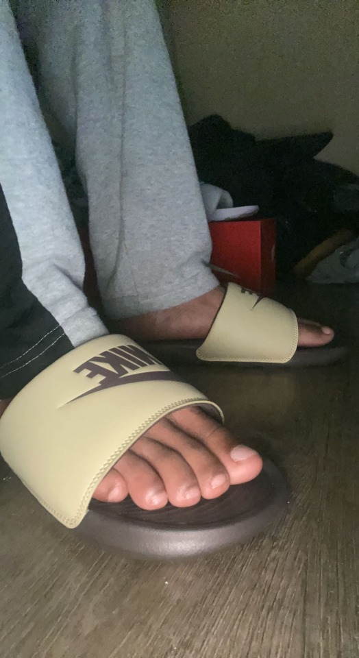 New Brown Nike Slides