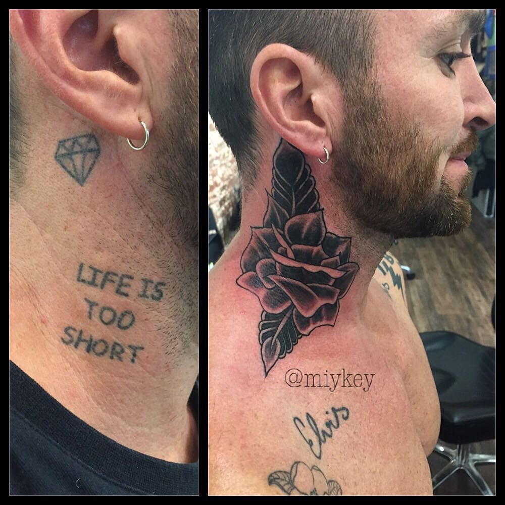 Tattoo uploaded by Alicia Ann Glover  Cover up tattoo ink coverup neck  feathers  Tattoodo
