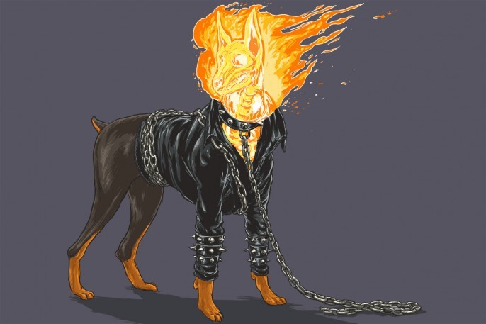 geek-art:  #geekart Dogs of the Marvel Universe by Josh Lynch. Hell ! Why not ? More