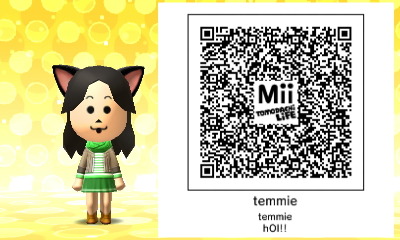 Anime mii qr codes