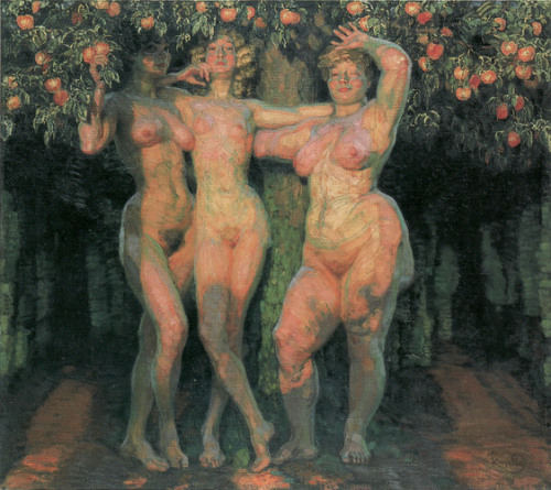 frantisek-kupka:Autumn Sun, Three Goddesses, 1906, Frantisek Kupka