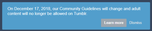 As I’m sure plenty of NSFW artists have seen (And if not, here it is)Tumblr is basically purging all