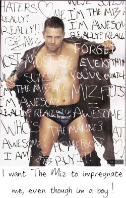 wwewrestlingsexconfessions:  I want The Miz