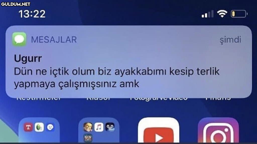 13:22 MESAJLAR şimdi Ugurr...