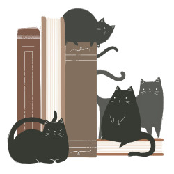 kelseykingillustration:  CATS + BOOKS 