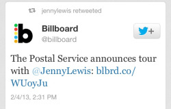 jennylewis:  POSTAL SERVICE   JENNY 4 EVER  GUHHHH And I definitely just pre-ordered my copy of RKives&hellip; you should do it, too.