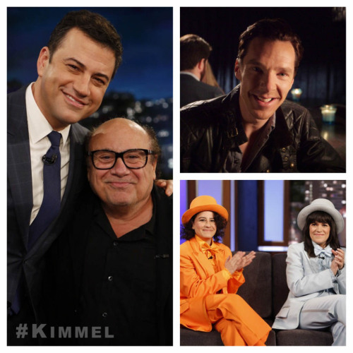 jimmykimmellive: Tonight on Kimmel Danny DeVito, Benedict Cumberbatch, Abbi Jacobson &amp; Ilana