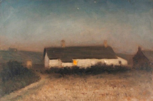 Wilfrid Williams Ball (1853 - 1917) - Cottage in a Rural Setting. Oil on canvas.