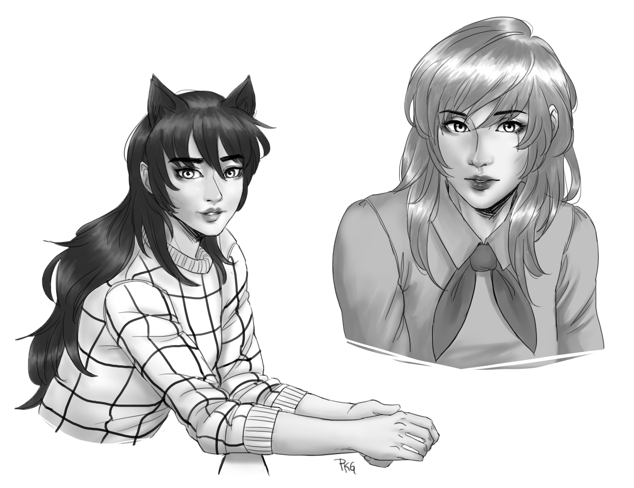 pkgymno:  I tried some semi-realistic monochrome inspired from irl models and some