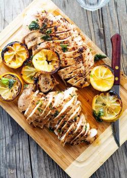 verticalfood:  Spicy Basil Lemon Chicken