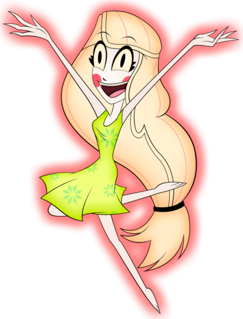 Charlie (from Hazbin Hotel) As Joy (from Disney/Pixars Inside Out). Dedicated To @vivziepop.