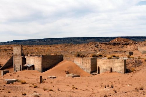 An abandoned uranium mine on the Navajo reservation in Cameron, Ariz., emits dangerous levels of rad