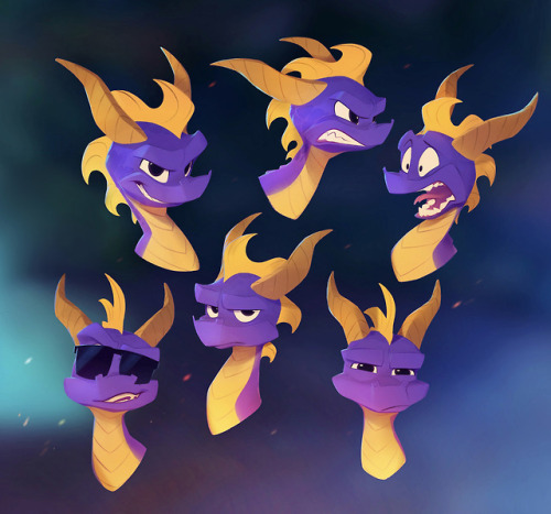 The boy! He express! Some exploratory Spyro expressions I drew have been released :D I have big love