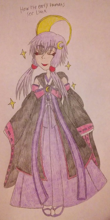 tomboyjessie13:Behold, my redesign of Luna Hazuki, aka the Moon Goddess, of the Evillious Chronicles