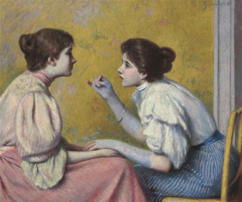 loumargi:Conversazione interessante by Federioco Zandomeneghi (1895)