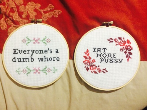 iwillitakyou:So I learned how to cross stitch.