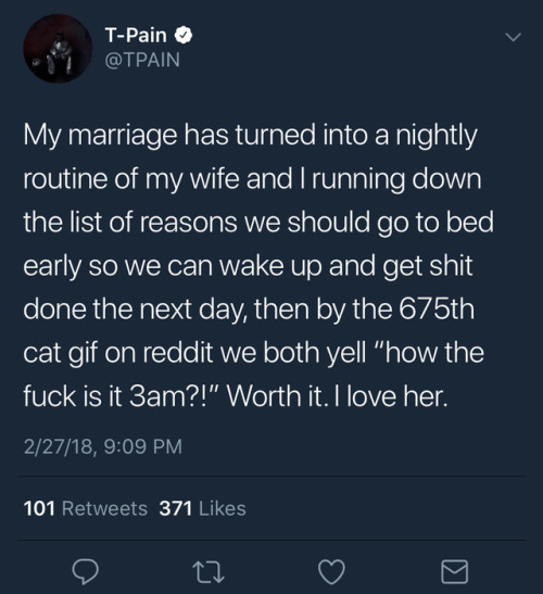 humoristics:T-Pain being super wholesome about Marriagecredit