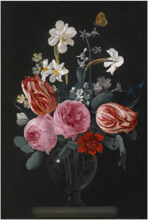 A Still Life of Tulips, Roses, Daffodils, and Other Flowers, Carstian Luyckx, 1650s