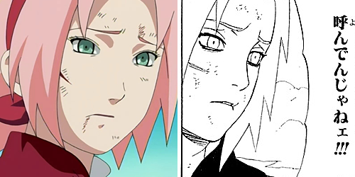 strawberrycreampiefluff:  of-cherryblossoms:  I’m going to call this photoset “Studio Pierrot, what is your problem?”. Inspired by this, this and this.   Sakura is A LOT hotter in the Manga. 