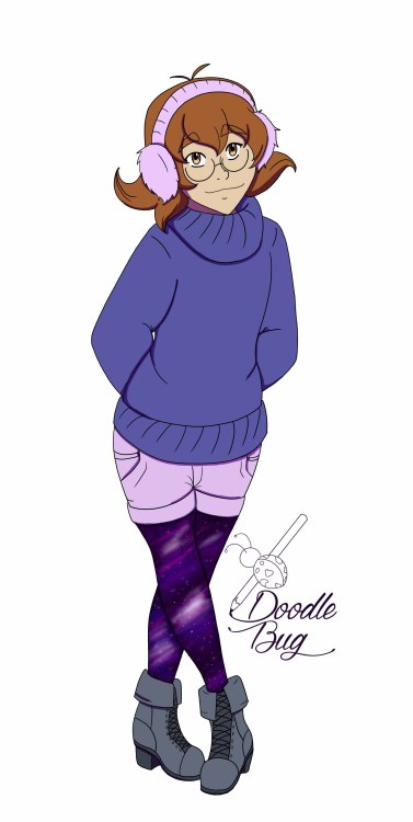doodlebugart: @pidge-week Pidge Week Day 4- Sweaters (and space leggings!) I was going to do a cream