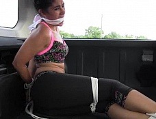 nowheretohide14:  Lovely joggers kidnapped, bound and gagged for our pleasure. 