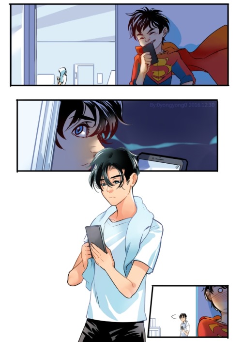 XXX 0yongyong0:  This is a story about Jon being curious about Damian's hair gel. photo