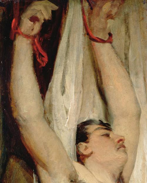 antonio-m:William Etty, Male Nude, with Arms Up-Stretched, 1828 and 1830@yorkartgallery In his lifet