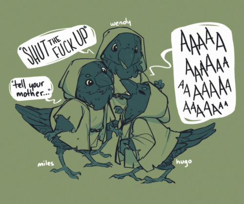aprilcider:when your party is NOT mindful of their language around some very mischievous kenku children