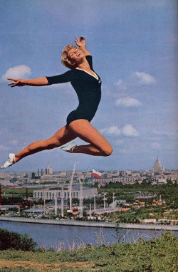 backtotheussr:Soviet gymnast Larisa Latynina