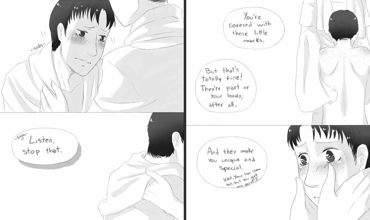 kyyhky:   marco-leader-bodt asked: Marco being all self-concious about his freckles