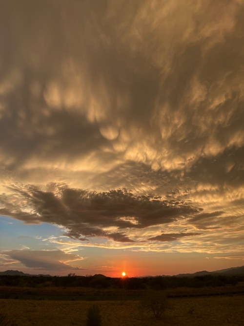 Mammatus Clouds Above The Solitary Hill, J-Six Ranch, Cochise County, Arizona.