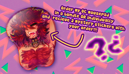 Exclusive pre order bundles are finally available!! Preorder bundles come with a mousepad, tiddy pin