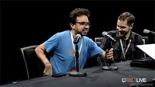 dulce-muse:yangxiaowow:RTX 2014: RTAA Panel [x]The moment Gus remembered he’s not “supposed” to like