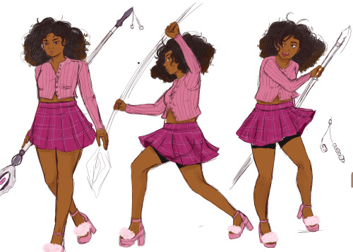 stxllarsketches:ik its unrealistic to fight in skirts nd heels but i like it in theory for some figu