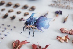 culturenlifestyle:  Surreal Insects Sculptures by Hiroshi Shinno Japan-based ingenious artist Hiroshi Shinno is the man behind surreal insect sculptures, incorporating minute details to imaginary creatures that he had envisioned in his head.  Keep reading