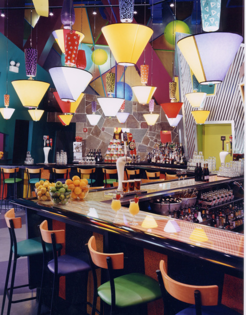 newwavearch90:Fire + Ice restaurant interiors from various Boston-area locations, designed by Connor